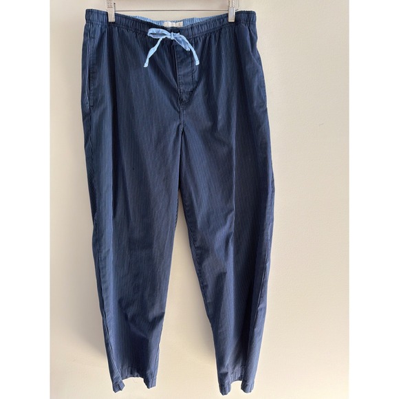 Reed Edward Other - Reed Edward Mens Pajama Pants Navy Blue White Striped Cotton Blend Large 36-38